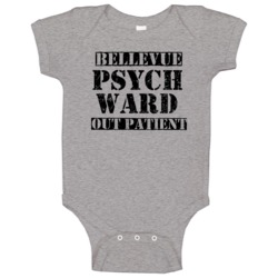 Bellevue Pennsylvania Psych Ward Funny Halloween City Costume Baby One