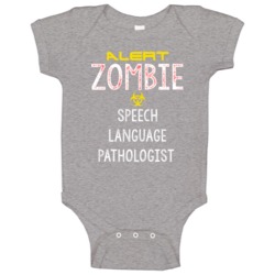 Alert Zombie Speech Language Pathologist Warning Scary Halloween Job B