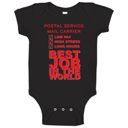 Postal Service Mail Carrier Best Job Ever Funny Baby One Piece Postal Service Mail Carrier Best Job Ever Funny Baby One Piece