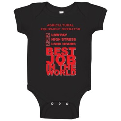 Agricultural Equipment Operator Best Job Ever Funny Baby One Piece Agricultural Equipment Operator Best Job Ever Funny Baby One Piece