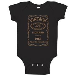 No 50 Brand Richard Crafted In 1964 Birthday Fathers Day Baby One Piec No 50 Brand Richard Crafted In 1964 Birthday Fathers Day Baby One Piec