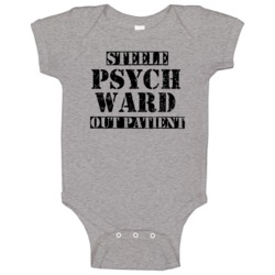 Steele Missouri Psych Ward Funny Halloween City Costume Baby One Piece Steele Missouri Psych Ward Funny Halloween City Costume Baby One Piece
