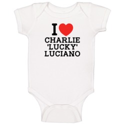 Charlie Lucky Luciano Classic I Heart Love Famous Gangster Baby One Pi Charlie Lucky Luciano Classic I Heart Love Famous Gangster Baby One Pi