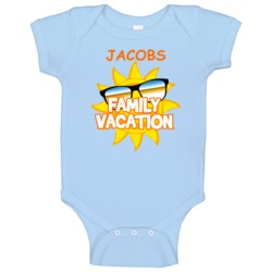 Jacobs Family Vacation Last Name Surname Baby One Piece Jacobs Family Vacation Last Name Surname Baby One Piece