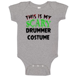This Is My Scary Drummer Halloween Cool Trending Job Baby One Piece This Is My Scary Drummer Halloween Cool Trending Job Baby One Piece
