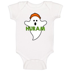 Huram Halloween Ghost First Name Cool Boys Baby One Piece Huram Halloween Ghost First Name Cool Boys Baby One Piece