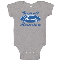 Garrett Family Reunion Car Parody Last Name Surname Baby One Piece Garrett Family Reunion Car Parody Last Name Surname Baby One Piece