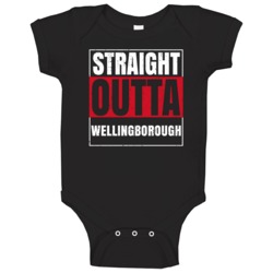 Straight Outta Wellingborough England City Grunge Parody Baby One Piec Straight Outta Wellingborough England City Grunge Parody Baby One Piec