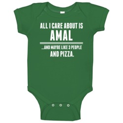 All I Care About Is Amal Funny Name Baby One Piece All I Care About Is Amal Funny Name Baby One Piece
