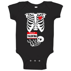 Baby Valentina Cute Halloween Custom Nametag Skeleton Maternity Baby O Baby Valentina Cute Halloween Custom Nametag Skeleton Maternity Baby O