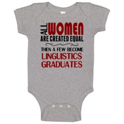 Woman Linguistics Graduate Baby One Piece Woman Linguistics Graduate Baby One Piece