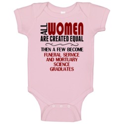 Woman Funeral Service And Mortuary Science Graduate Baby One Piece Woman Funeral Service And Mortuary Science Graduate Baby One Piece