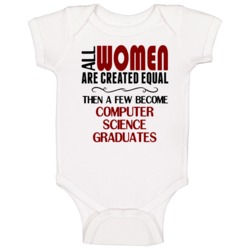 Woman Computer Science Graduate Baby One Piece Woman Computer Science Graduate Baby One Piece