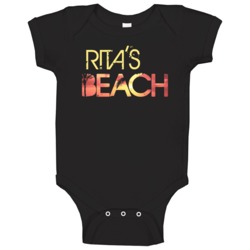 Rita's Beach Personalized Name Cool Party Baby One Piece Rita's Beach Personalized Name Cool Party Baby One Piece
