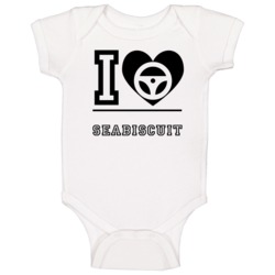 I Heart Seabiscuit Steering Wheel Horse Racing Hall Of Fame Baby One P