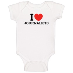 I Heart Journalist Love Jobs Ny Parody Baby One Piece