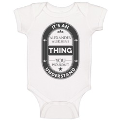 Its An Alexander Alekhine Thing Beer Logo Chess Hall Of Fame Baby One 