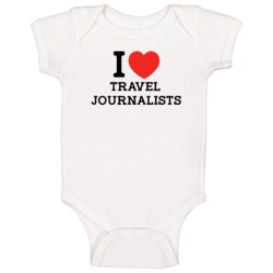 I Heart Travel Journalist Love Jobs Ny Parody Baby One Piece