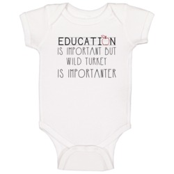 Wild Turkey Important Drinking Cool Party Baby One Piece Wild Turkey Important Drinking Cool Party Baby One Piece