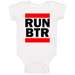 Run Btr La Usa Funny Graphic Patriotic Parody Baby One Piece Run Btr La Usa Funny Graphic Patriotic Parody Baby One Piece