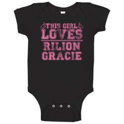 This Girl Loves Rilion Gracie Bjj Fighter Fan Baby One Piece This Girl Loves Rilion Gracie Bjj Fighter Fan Baby One Piece