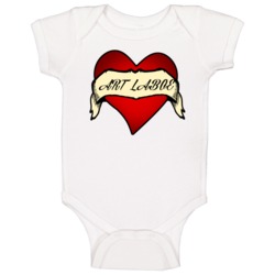 Art Laboe Heart Tattoo Hollywood Walk Of Fame Baby One Piece Art Laboe Heart Tattoo Hollywood Walk Of Fame Baby One Piece