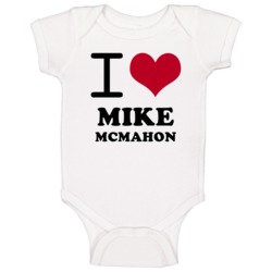 Mike Mcmahon I Heart Love Football Detroit Sports Michigan Baby One Pi Mike Mcmahon I Heart Love Football Detroit Sports Michigan Baby One Pi
