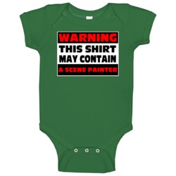 Warning Contains A Scene Painter Baby One Piece Warning Contains A Scene Painter Baby One Piece
