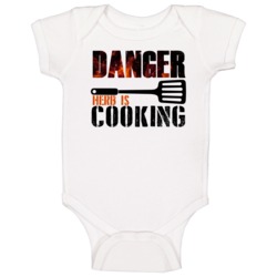 Danger Herb Is Cooking Cool Personalized Bbq Cooking Baby One Piece Danger Herb Is Cooking Cool Personalized Bbq Cooking Baby One Piece