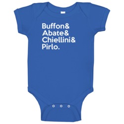 Buffon Abate Chiellini Pirlo Italy Soccer Baby One Piece Buffon Abate Chiellini Pirlo Italy Soccer Baby One Piece