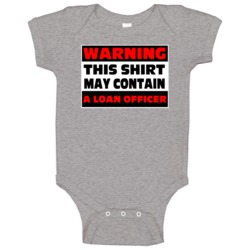 Warning Contains A Loan Officer Baby One Piece Warning Contains A Loan Officer Baby One Piece