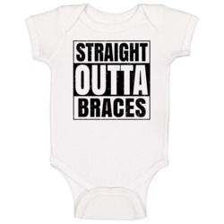 Straight Outta Braces Nouns Words Compton Parody Baby One Piece Straight Outta Braces Nouns Words Compton Parody Baby One Piece