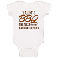 Nacho's Bbq Best In Town Cool Personalized Grill Cook Baby One Piece Nacho's Bbq Best In Town Cool Personalized Grill Cook Baby One Piece