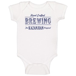 Kazanjian Brewing Company Cool Personalized Beer Party Baby One Piece Kazanjian Brewing Company Cool Personalized Beer Party Baby One Piece