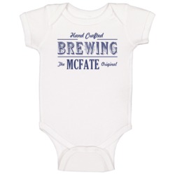 Mcfate Brewing Company Cool Personalized Beer Party Baby One Piece Mcfate Brewing Company Cool Personalized Beer Party Baby One Piece