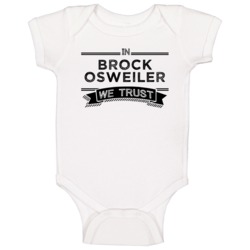 In Brock Osweiler We Trust Denver Football Player Fan Baby One Piece In Brock Osweiler We Trust Denver Football Player Fan Baby One Piece
