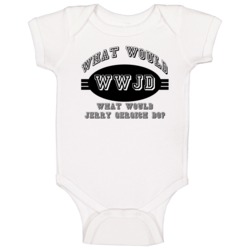 What Would Jerry Gergich Do Parks & Recreation Baby One Piece What Would Jerry Gergich Do Parks & Recreation Baby One Piece