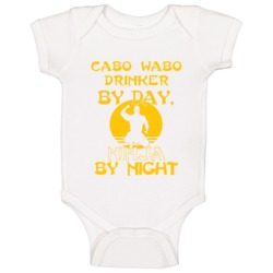 Cabo Wabo Drinker Ninja By Night Drinking Cool Party Baby One Piece Cabo Wabo Drinker Ninja By Night Drinking Cool Party Baby One Piece