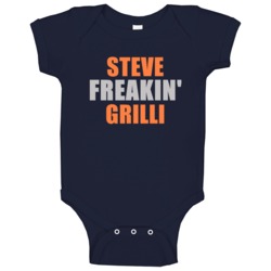Steve Grilli Freakin Detroit Michigan Baseball Sports Baby One Piece Steve Grilli Freakin Detroit Michigan Baseball Sports Baby One Piece