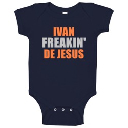 Ivan De Jesus Freakin Detroit Michigan Baseball Sports Baby One Piece Ivan De Jesus Freakin Detroit Michigan Baseball Sports Baby One Piece