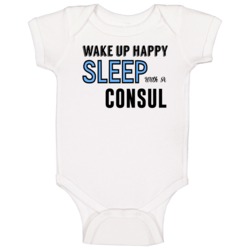 Wake Happy Sleep With A Consul Funny Job Baby One Piece Wake Happy Sleep With A Consul Funny Job Baby One Piece
