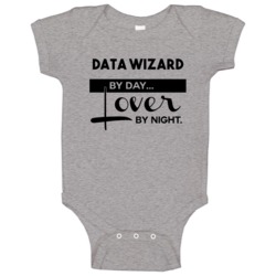 Data Wizard Lover By Night Trending Job Baby One Piece Data Wizard Lover By Night Trending Job Baby One Piece