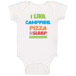 Campfire Camping Outdoor I Like Pizza Nature Cool Camper Baby One Piec Campfire Camping Outdoor I Like Pizza Nature Cool Camper Baby One Piec
