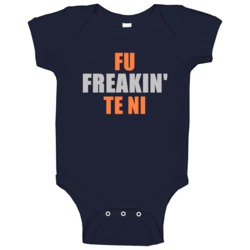 Fu Te Ni Freakin Detroit Michigan Baseball Sports Baby One Piece Fu Te Ni Freakin Detroit Michigan Baseball Sports Baby One Piece