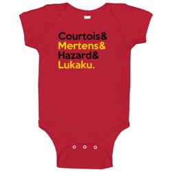 Courtois Mertens Hazard Lukaku Belgium Soccer Baby One Piece Courtois Mertens Hazard Lukaku Belgium Soccer Baby One Piece