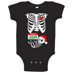 Baby Logan Custom Christmas Holiday Nametag X Ray Skeleton Maternity B Baby Logan Custom Christmas Holiday Nametag X Ray Skeleton Maternity B
