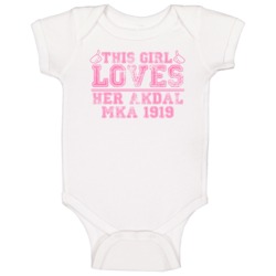 This Girl Loves Her Akdal Mka 1919 Gun Baby One Piece This Girl Loves Her Akdal Mka 1919 Gun Baby One Piece