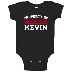 Kevin Property Of Cool Best Father's Day Gift Baby One Piece Kevin Property Of Cool Best Father's Day Gift Baby One Piece
