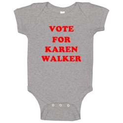 Vote For Karen Walker Tv Show Will And Grace Baby One Piece
