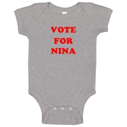 Vote For Nina Tv Show Clifford's Puppy Days Baby One Piece Vote For Nina Tv Show Clifford's Puppy Days Baby One Piece